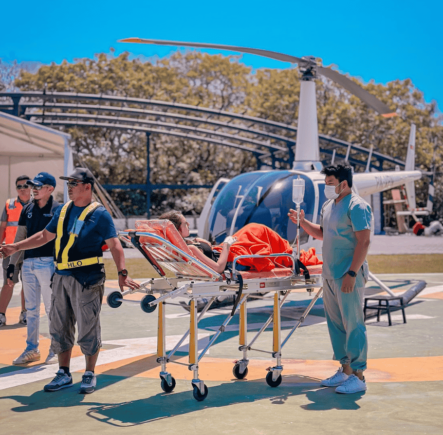 Helicopter evacuation gili trawangan