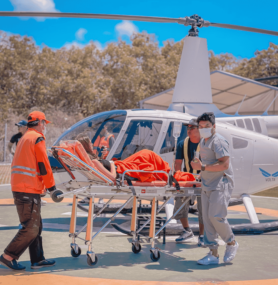 Helicaopter evacuation